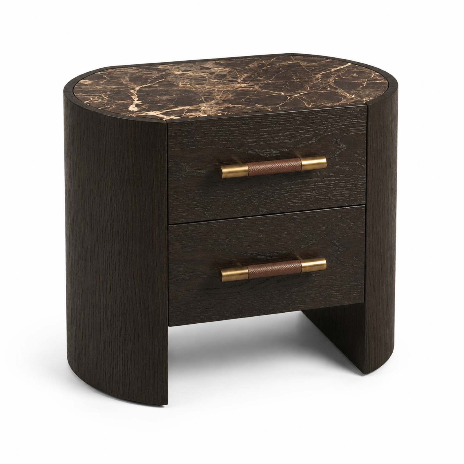 Dark oak finish Kensington bedside cabinet
